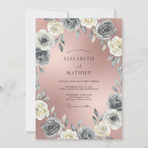 Convites Casamento Pintado em Mauve Empoeirado e Silenciado