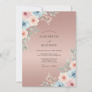 Convites Casamento Pintado em Mauve Suave