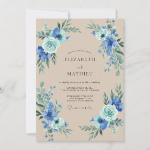 Convites Casamento Pintado Safira Bege