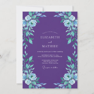 Convites Casamento Pintado Violeta e Periwinkle