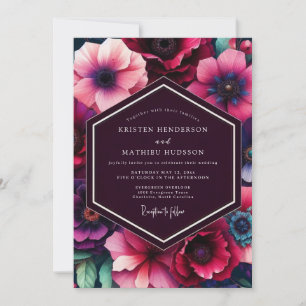 Convites Casamento Plum Moody Bloom