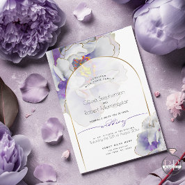 Convites CASAMENTO | Plum Purple Fantasy Peony Arch