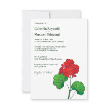 Casamento plural com Geranium personalizável do et