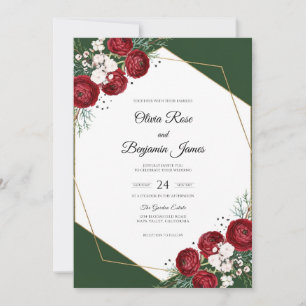 Convites Casamento Poeira de Flor de Borgonha Eucalipto Esm