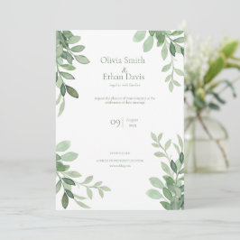 Convites Casamento por Aquarela em Árvore Oleícola