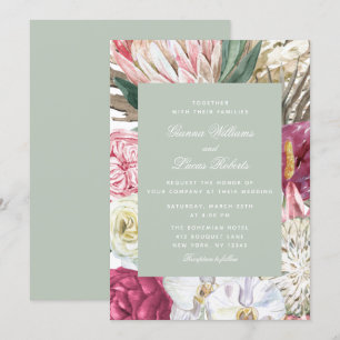 Convites Casamento por País Floral Boho Boho