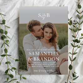 Convites Casamento por Sobreposição de Foto Romântica Moder