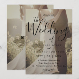 Convites Casamento por Sobreposição de Fotos por Caligrafia