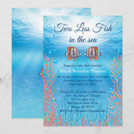 Convites Casamento Poste de dois peixes menos aquáticos no 