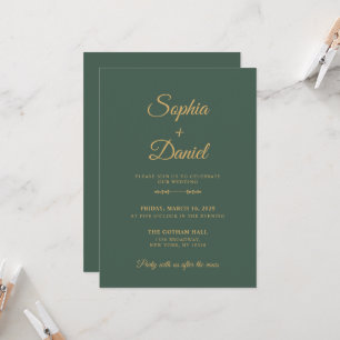 Convites Casamento Premium Minimalista em Verde Sage