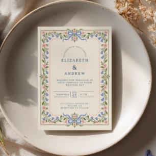 Convites Casamento Préppy Bluebell Bow