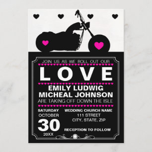 Convites Casamento preto & branco da silhueta do