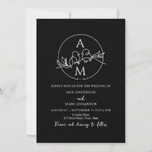 Casamento Preto Código QR Minimalista Moderno