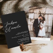 Casamento Preto de Foto Elegante