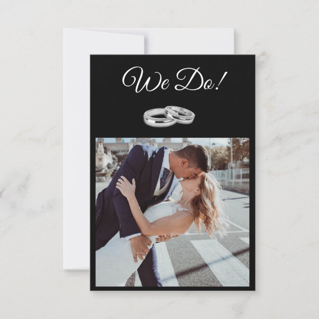 Convites Casamento Preto e Branco- (Frente)