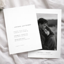 Casamento Preto e Branco com Tipografia Serif Mode