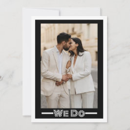 Convites Casamento Preto e Branco Contemporâneo de na moda