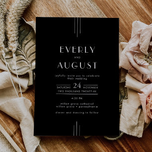 Convites Casamento Preto e Branco da Deco da Arte TOTALMENT