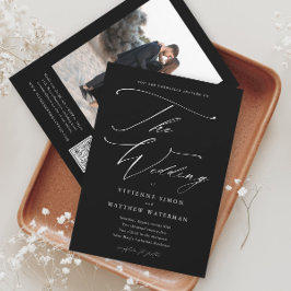 Convites Casamento Preto e Branco Elegante e Simples