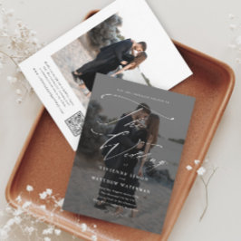 Convites Casamento Preto e Branco Elegante e Simples