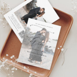 Convites Casamento Preto e Branco Elegante e Simples