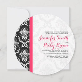 Convites Casamento preto e branco Elegante monograma