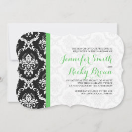 Convites Casamento preto e branco Elegante monograma