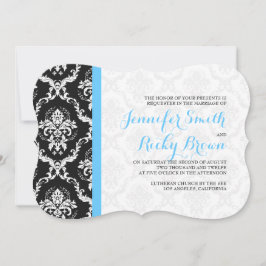 Convites Casamento preto e branco Elegante monograma