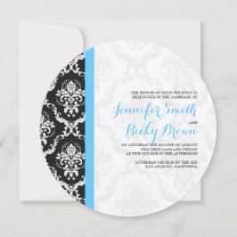 Convites Casamento preto e branco Elegante monograma