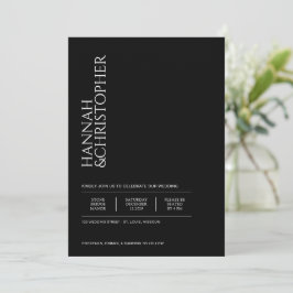 Convites Casamento Preto e Branco Encantador