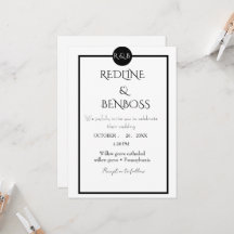 Casamento Preto e Branco Minimalista Elegante