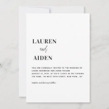 Casamento preto e branco minimalista moderno