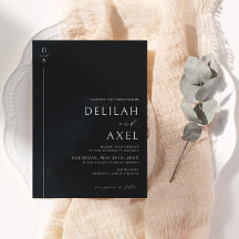 Casamento preto e branco minimalista ultra-moderno