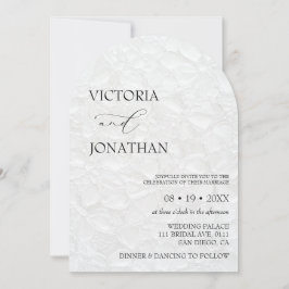 Convites Casamento preto e branco mínimo legante