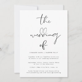 Convites Casamento preto e branco moderno