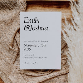 Convites Casamento preto e branco moderno