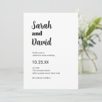 Casamento preto e branco moderno chic delicado