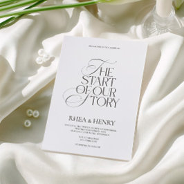 Convites Casamento Preto e Branco Moderno e Elegante