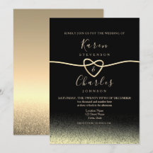 Casamento Preto e Dourado Moderno