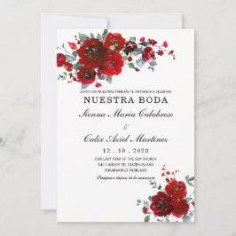 Convites Casamento Preto e Vermelho