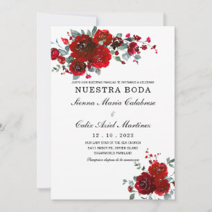 Convites Casamento Preto e Vermelho