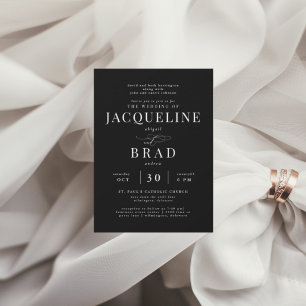 Convites Casamento Preto Elegant 2 Venue Pais