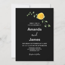 Casamento Preto Elegante Rosa Amarela e Vinha