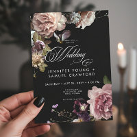 Casamento Preto Floral Opulente de Pastel Moody Da