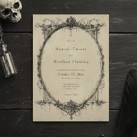Casamento Preto Vintage Gótico Toile Bege