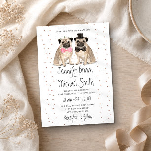Convites Casamento Pug Cachorro