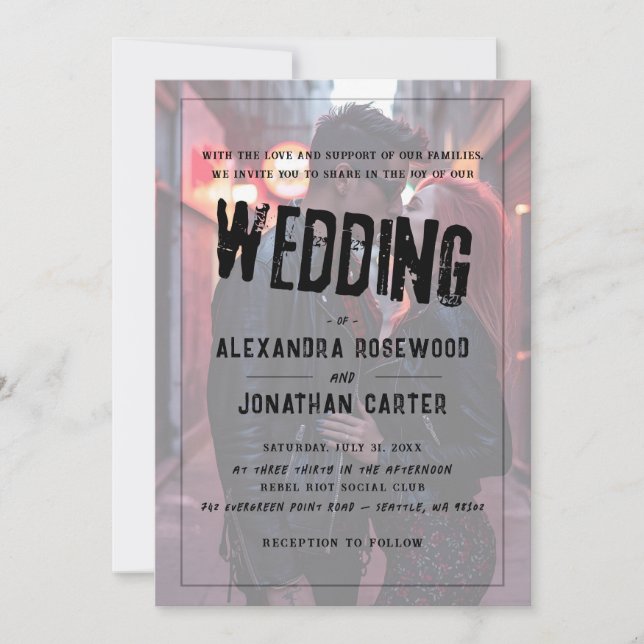 Convites Casamento Punk (Frente)