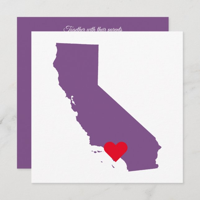Convites Casamento Purple California (Frente/Verso)