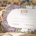 Convites Casamento Purple Petunia RSVP Inserir Vintage Nouv<br><div class="desc">Cartão RSVP do Casamento vintage Art Nouveau, de Alphonse Mucha, num design floral, romântico e caprichoso. Os florescimentos vitorianos complementam os tipos clássicos de arte deco fonts. Introduza as suas informações personalizadas e está concluído. Se você quiser mudar o design, simplesmente clique no botão azul "Personalizar". Muito obrigado por considerar...</div>