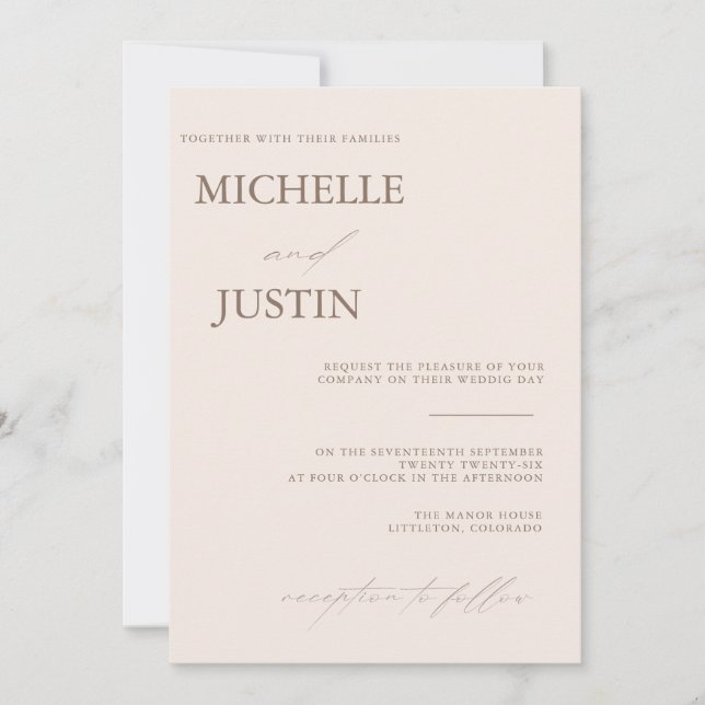 Convites Casamento QR Minimalista Moderno (Frente)
